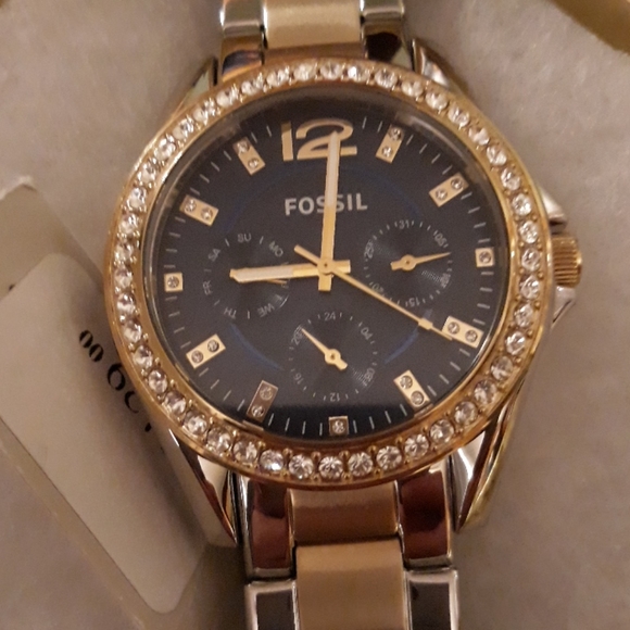 Fossil Riley Two-Tone Stainless Steel Bracelet main image 6